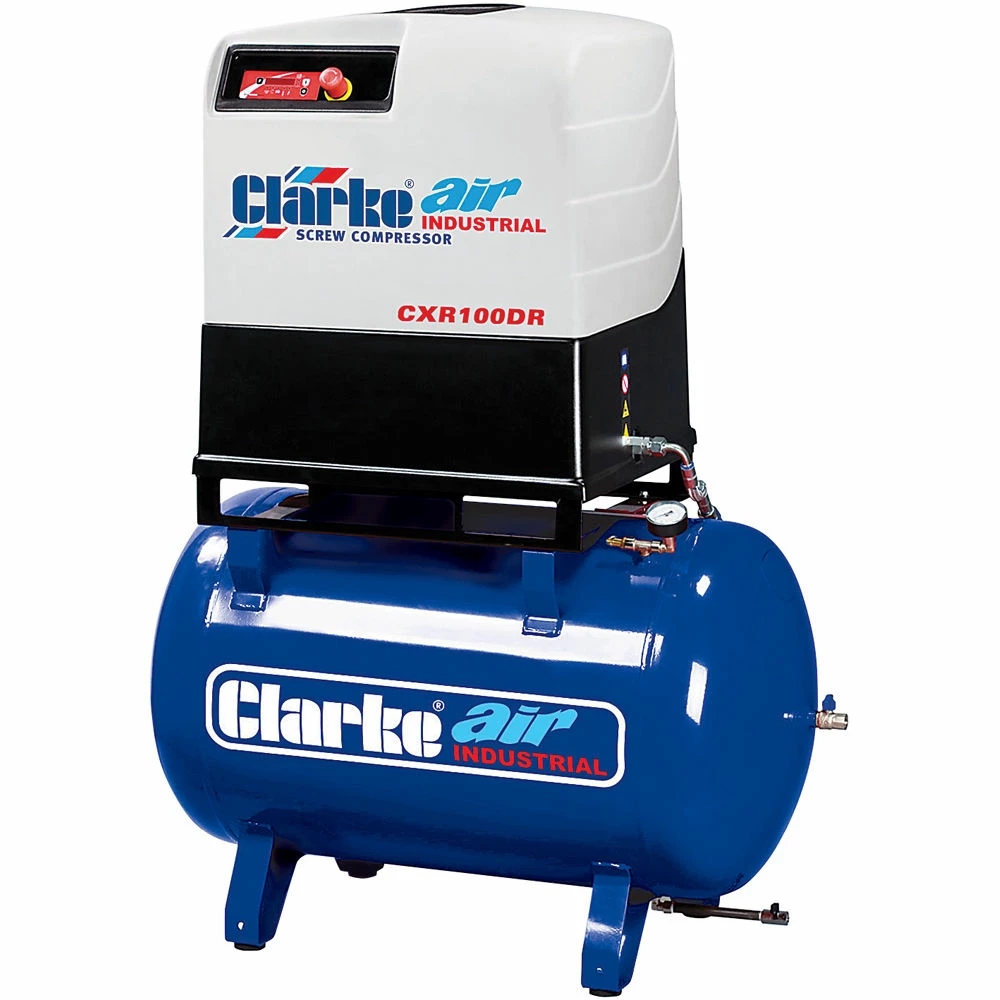 Clarke CXR100DR 37.1cfm 270Litre 10HP Industrial Screw Compressor With Dryer (400V) 3 Clarke CXR100DR 37.1cfm 270Litre 10HP Industrial Screw Compressor With Dryer (400V)