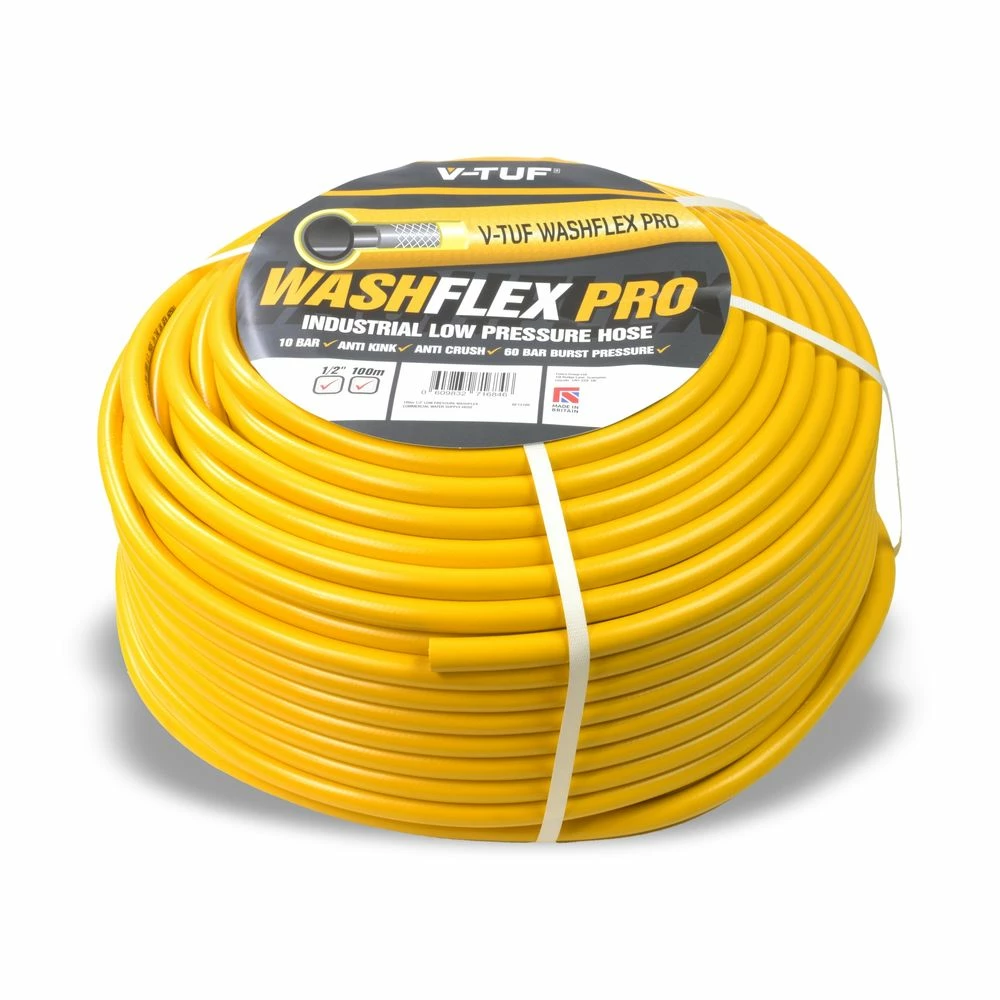 V-TUF 100m 1/2" Low Pressure WashFlex Pro Commercial Water Supply Hose 3 V-TUF 100m 1/2" Low Pressure WashFlex Pro Commercial Water Supply Hose