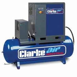 Clarke CXR15RD 53cfm 270Litre 15HP Industrial Screw Compressor With Air Receiver & Dryer (400V)