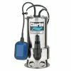 Clarke PVP11A 1½" 1100W 258Lpm 11m Head Submersible Stainless Steel Dirty Water Pump With Float Switch (230V)