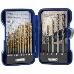 Draper EBS17COM 17 Piece Combined HSS And Masonry Drill Bit Set