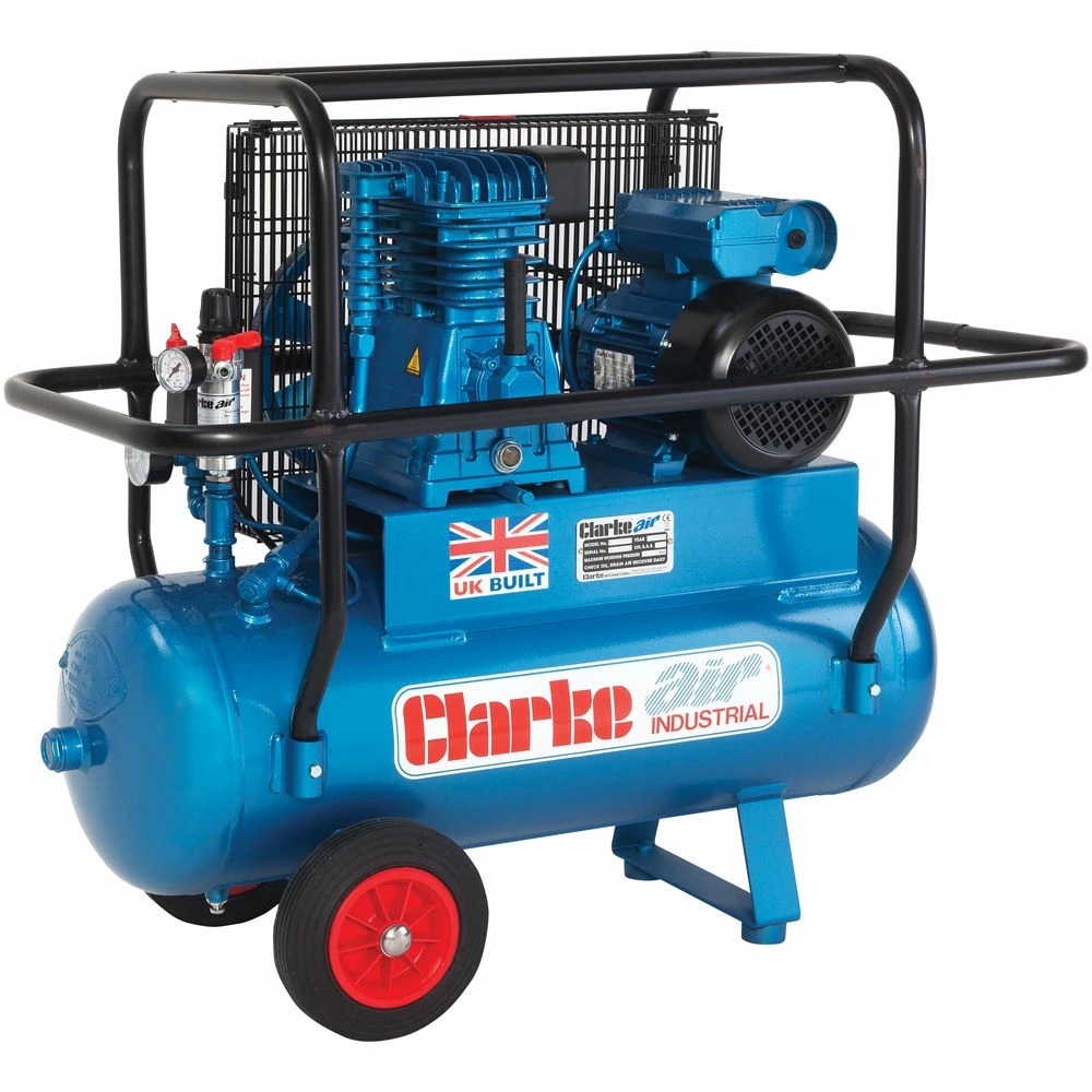 Clarke XEP15H/50 (OL) 14cfm 50Litre 3HP Industrial Air Compressor With Cage (230V) 3 Clarke XEP15H/50 (OL) 14cfm 50Litre 3HP Industrial Air Compressor With Cage (230V)