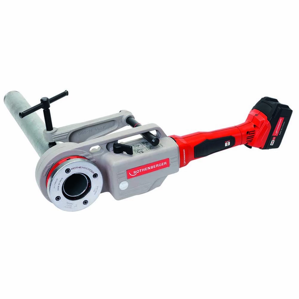 Rothenberger SUPERTRONIC 2000 E Pipe Threader Set BSPT Dies With Battery & Charger 3 Rothenberger SUPERTRONIC 2000 E Pipe Threader Set BSPT Dies With Battery & Charger