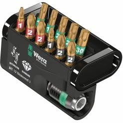 Wera Bit Check 12 Diamond 1 Anti Cam-out BiTorsion 12 Piece Bit Set