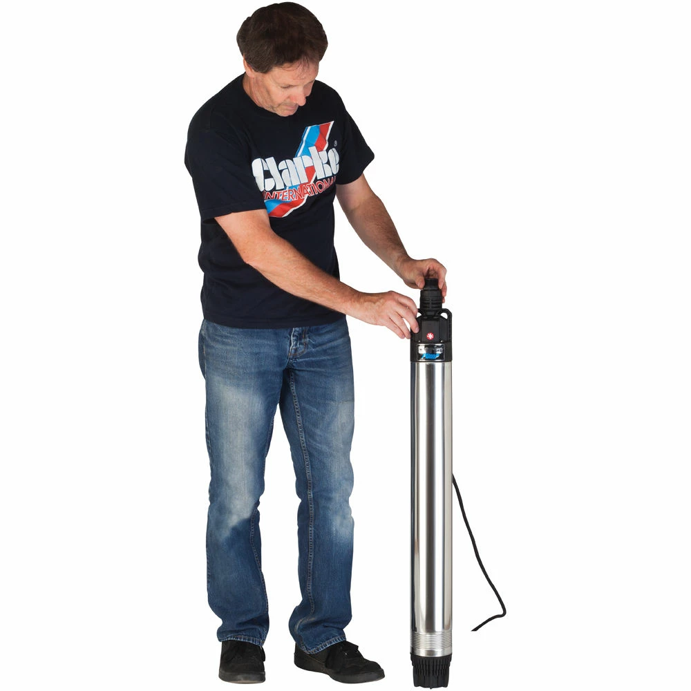 Clarke CBB75 1" 750W 60Lpm 55m Head Multistage Borehole Pump (230V) 4 Clarke CBB75 1" 750W 60Lpm 55m Head Multistage Borehole Pump (230V) - Image 2