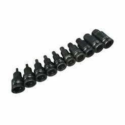 BlueSpot 10 Piece 1/2" Impact Hex Bit Sockets (H4-H19)