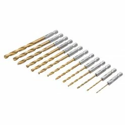 Hex Fitting Titanium Drill Bit Set (13 Piece)