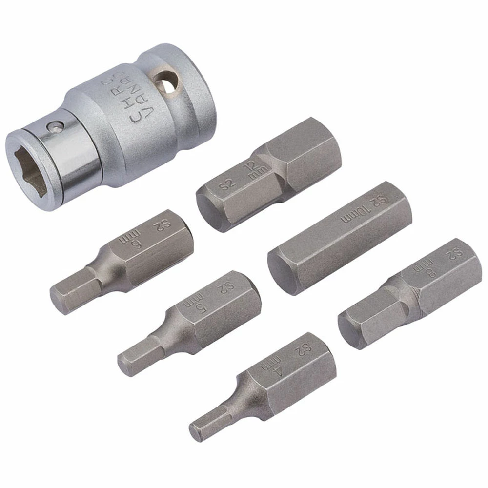 Draper 3402/B Expert 7 Piece 1/2" Sq. Dr. Metric Hexagon Bit Set 3 Draper 3402/B Expert 7 Piece 1/2" Sq. Dr. Metric Hexagon Bit Set