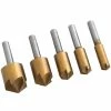5 Piece Titanium Coated Countersink Bit Set