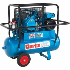 Clarke XEPVH16/50 (OL) 14cfm 50Litre 3HP Portable Industrial Air Compressor With Cage (110V)