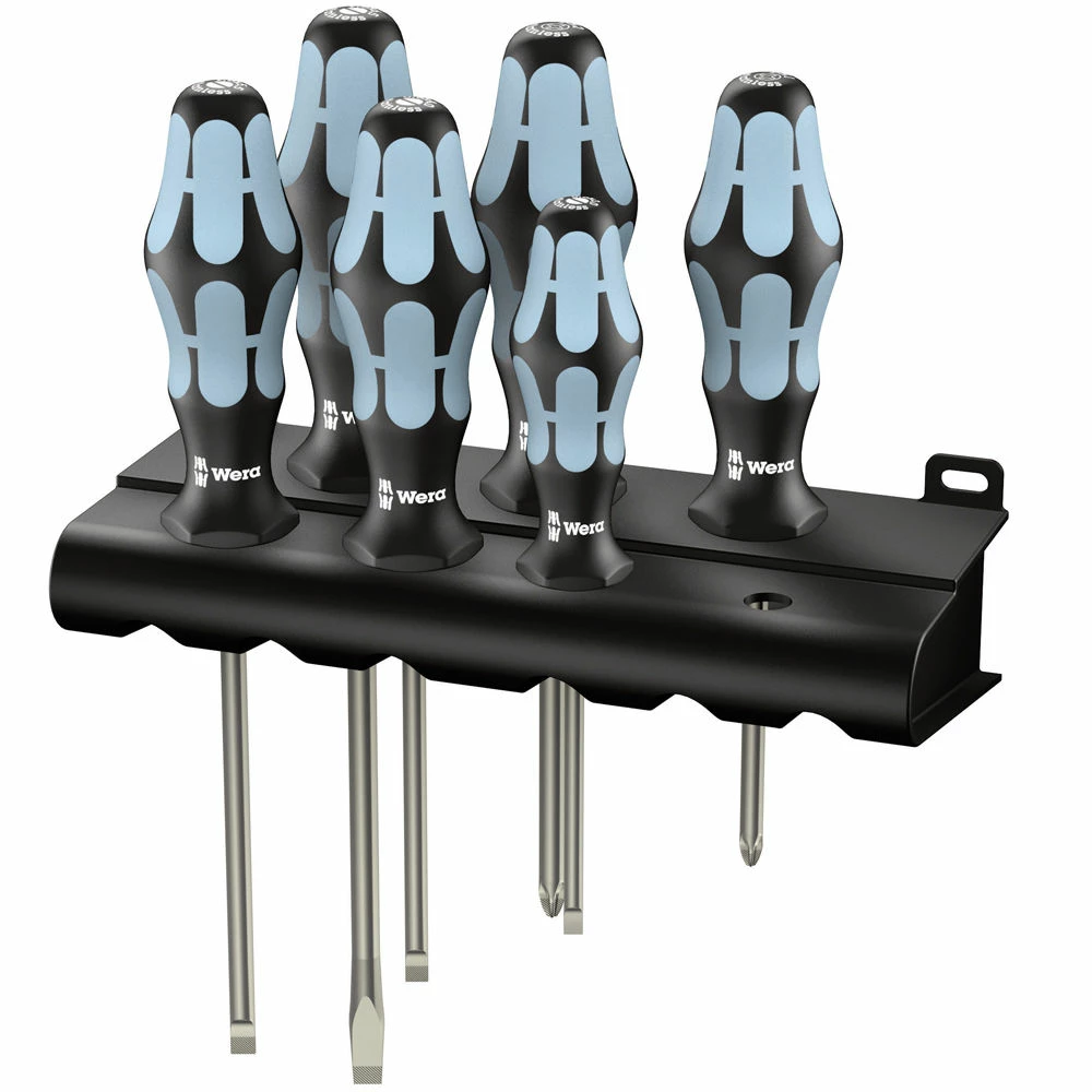 Wera 3334/6 Stainless Kraftform Plus Screwdriver Set 6 Piece SL/PH 3 Wera 3334/6 Stainless Kraftform Plus Screwdriver Set 6 Piece SL/PH