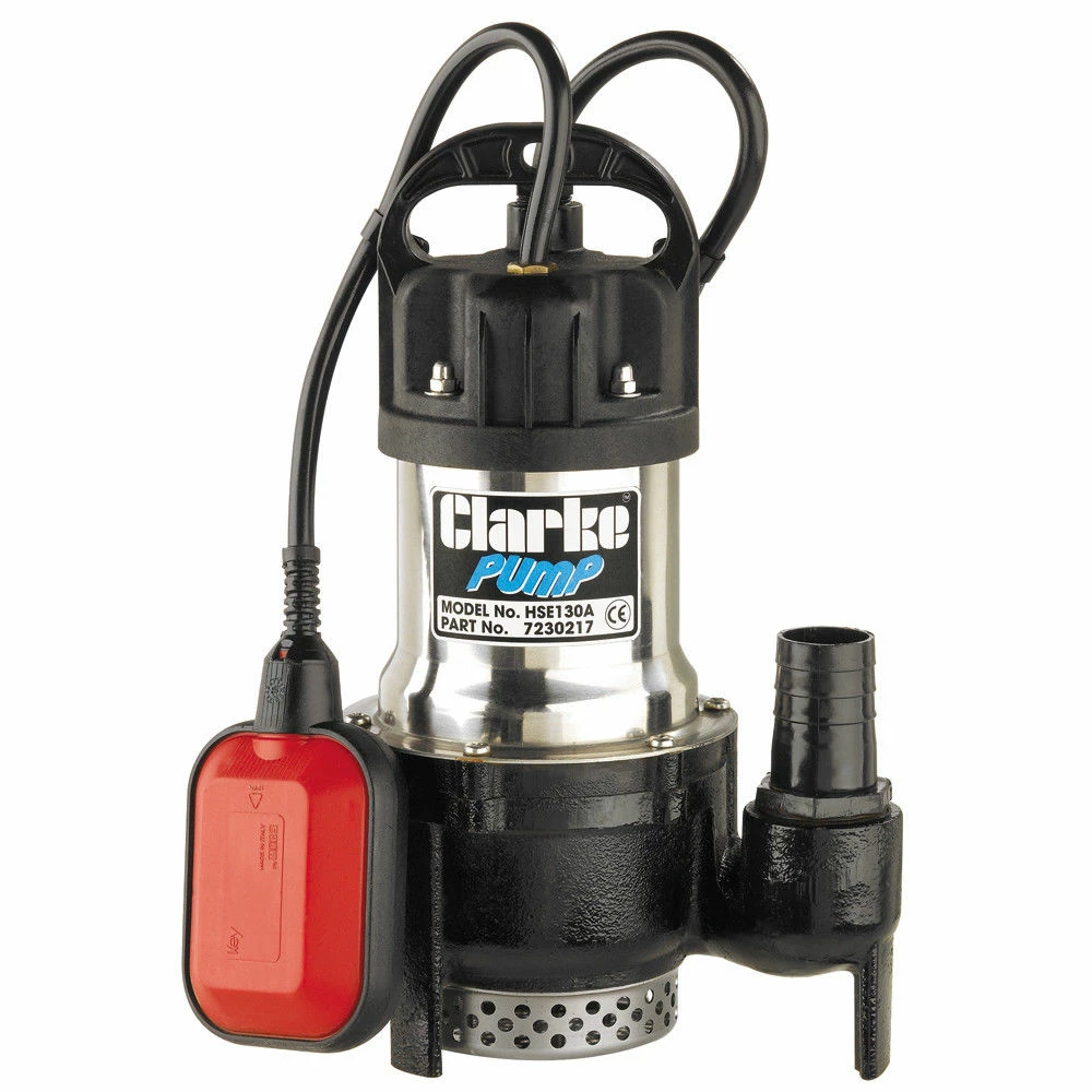 Clarke HSE130A 1¼" 283W 140Lpm 7m Head Heavy Duty Submersible Water Pump With Float Switch (230V) 3 Clarke HSE130A 1¼" 283W 140Lpm 7m Head Heavy Duty Submersible Water Pump With Float Switch (230V)