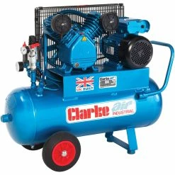 Clarke XEPV16/50 (OL) 14cfm 50Litre 3HP Portable Industrial Air Compressor (110V)