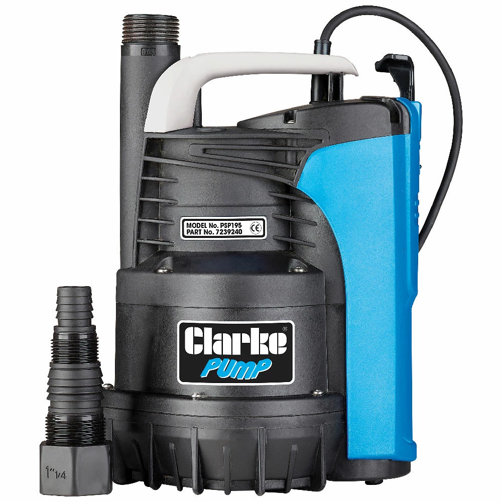 Clarke PSP195 1¼" 600W 195Lpm 9m Head Puddle Pump With Float Switch (230V) 3 Clarke PSP195 1¼" 600W 195Lpm 9m Head Puddle Pump With Float Switch (230V)